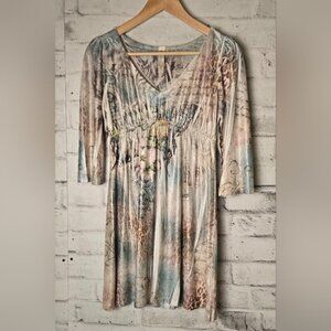 S-Twelve Bohemian Multicolor V-Neck Dress